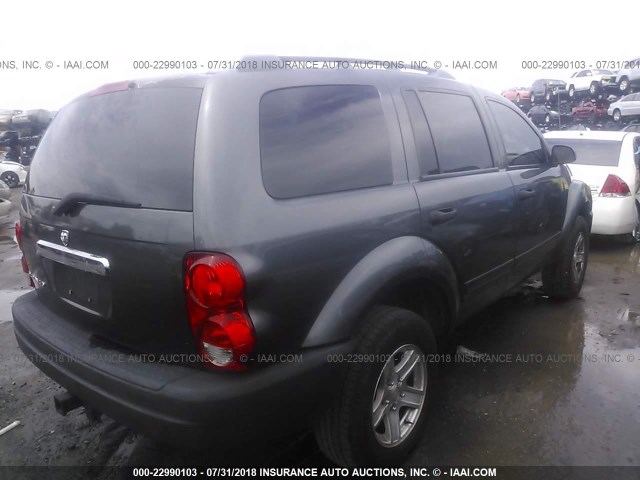 1D4HD38K14F229887 - 2004 DODGE DURANGO ST GRAY photo 4