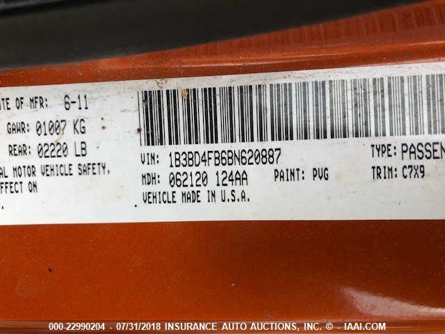 1B3BD4FB6BN620887 - 2011 DODGE AVENGER EXPRESS 未知 照片 9