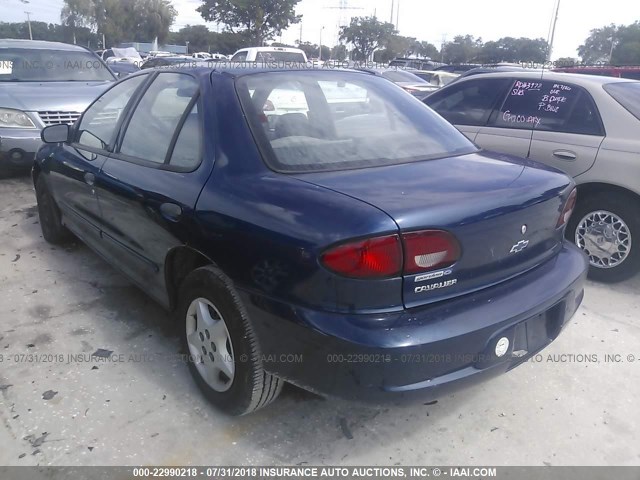 1G1JC524127307415 - 2002 CHEVROLET CAVALIER CNG Dark Blue photo 3