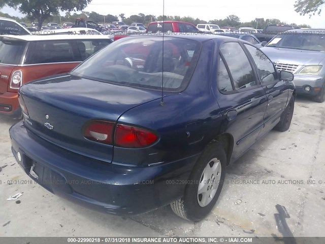 1G1JC524127307415 - 2002 CHEVROLET CAVALIER CNG Dark Blue photo 4