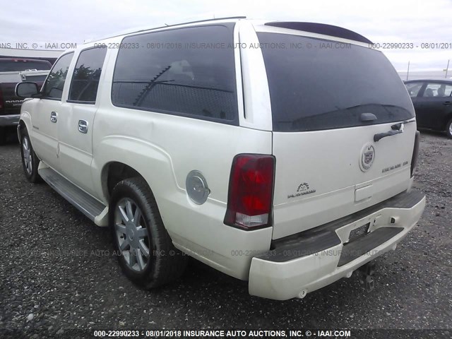 3GYFK66N45G117152 - 2005 CADILLAC ESCALADE ESV WHITE photo 3