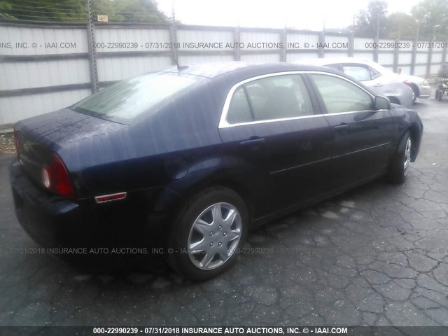 1G1ZB5E14BF139833 - 2011 CHEVROLET MALIBU LS ლურჯი ფოტო 4