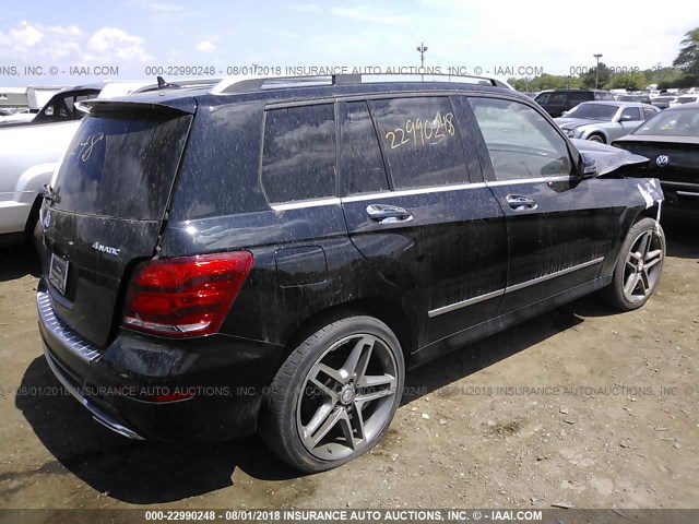 WDCGG8JBXEG167659 - 2014 MERCEDES-BENZ GLK 350 4MATIC BLACK photo 4