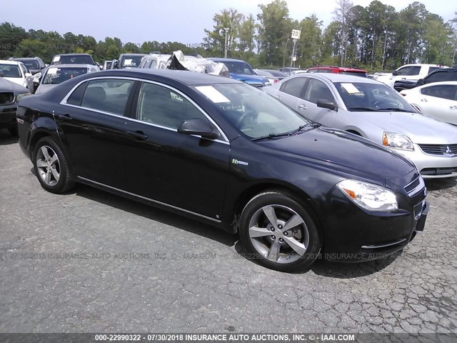 1G1ZF57559F130430 - 2009 CHEVROLET MALIBU HYBRID BLACK photo 1