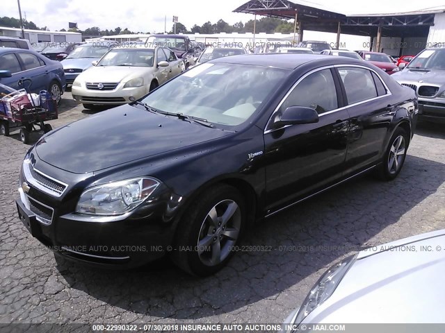 1G1ZF57559F130430 - 2009 CHEVROLET MALIBU HYBRID BLACK photo 2