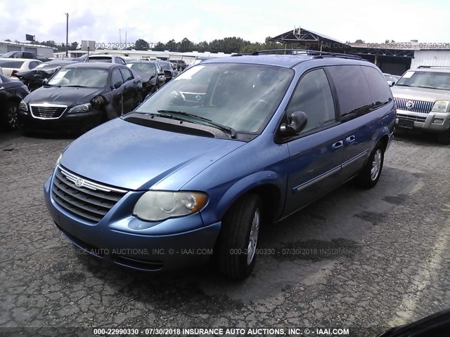 2A4GP54L37R261743 - 2007 CHRYSLER TOWN & COUNTRY TOURING BLUE photo 2