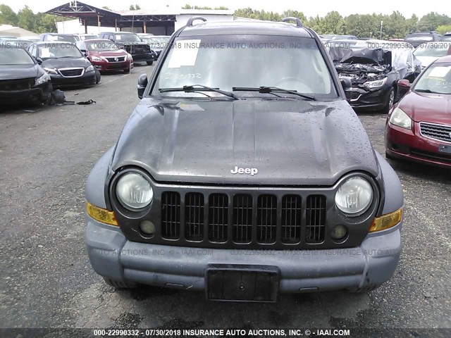 1J4GL48K95W508193 - 2005 JEEP LIBERTY SPORT GRAY photo 6