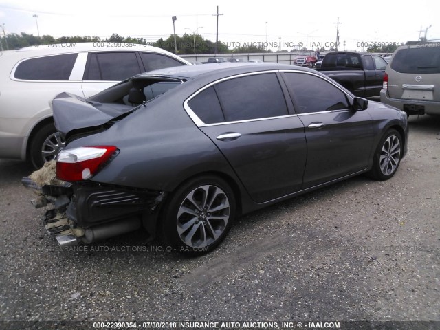 1HGCR2F55FA090798 - 2015 HONDA ACCORD SPORT 灰色 照片 4
