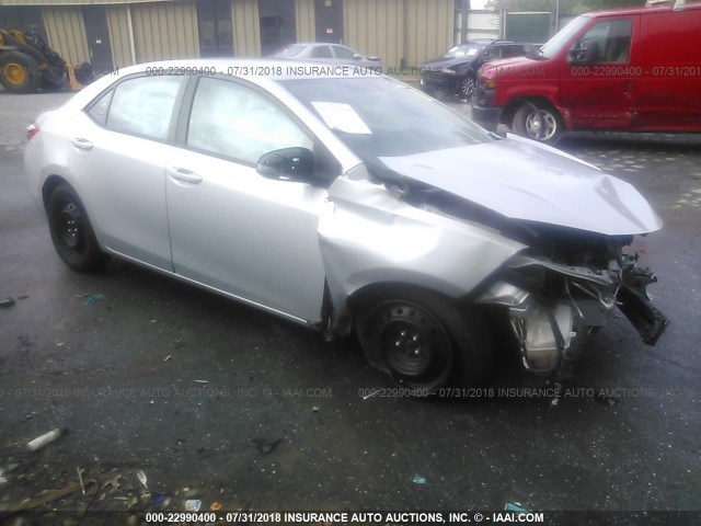 2T1BURHE1EC157339 - 2014 TOYOTA COROLLA SILVER photo 1