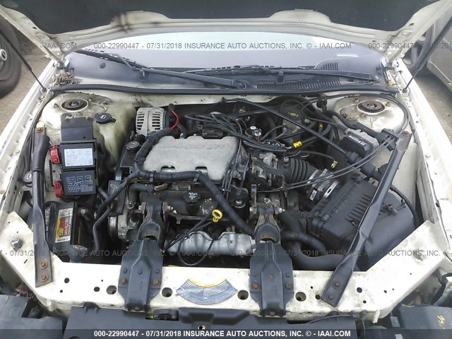 2G1WW12E649157270 - 2004 CHEVROLET MONTE CARLO LS WHITE photo 10