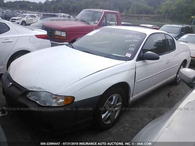2G1WW12E649157270 - 2004 CHEVROLET MONTE CARLO LS თეთრი ფოტო 2