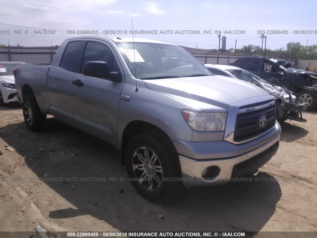5TFRY5F10CX120986 - 2012 TOYOTA TUNDRA DOUBLE CAB SR5 SILVER photo 1