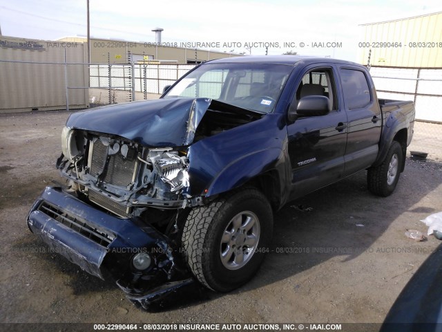 5TEJU62N08Z510395 - 2008 TOYOTA TACOMA DOUBLE CAB PRERUNNER Dark Blue photo 2