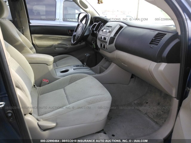 5TEJU62N08Z510395 - 2008 TOYOTA TACOMA DOUBLE CAB PRERUNNER Dark Blue photo 5