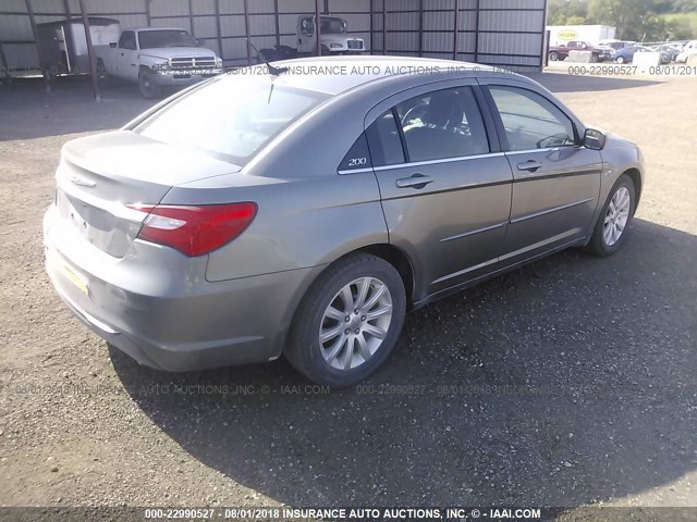 1C3CCBBG7DN697173 - 2013 CHRYSLER 200 TOURING GRAY photo 4