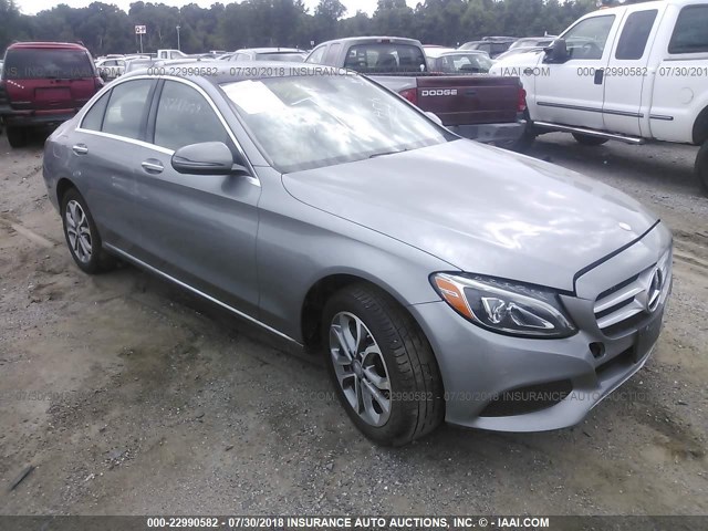 55SWF4KB7GU123867 - 2016 MERCEDES-BENZ C 300 4MATIC SILVER photo 1