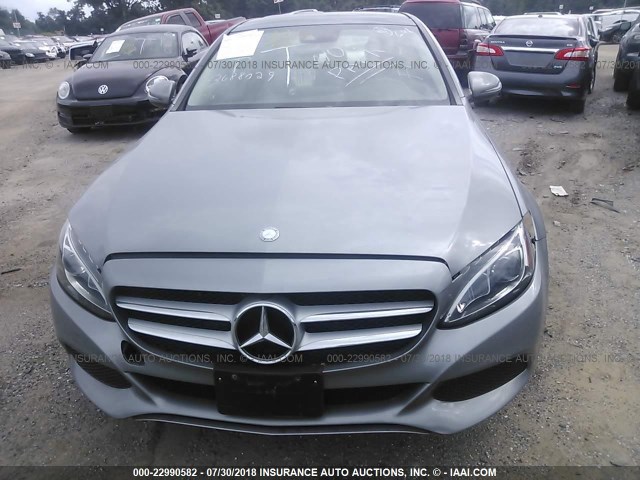 55SWF4KB7GU123867 - 2016 MERCEDES-BENZ C 300 4MATIC SILVER photo 6