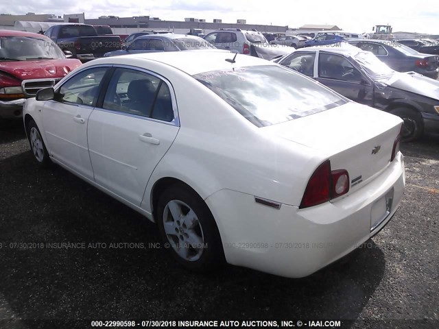 1G1ZG57B28F237131 - 2008 CHEVROLET MALIBU LS WHITE photo 3