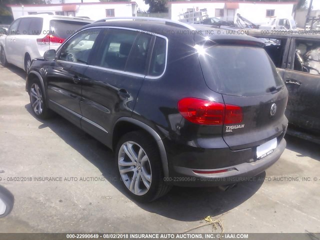 WVGAV7AXXGW557947 - 2016 VOLKSWAGEN TIGUAN S/SE/SEL/R-LINE BLACK photo 3