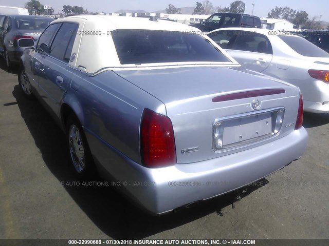 1G6KD54Y44U202724 - 2004 CADILLAC DEVILLE Light Blue photo 3