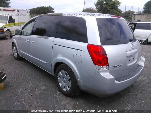 5N1BV28U14N304570 - 2004 NISSAN QUEST S/SE/SL SILVER photo 3