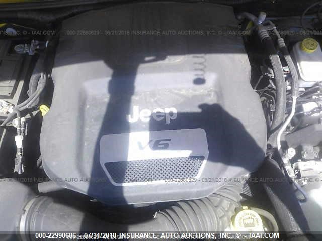 1C4AJWAG7FL644358 - 2015 JEEP WRANGLER YELLOW photo 10