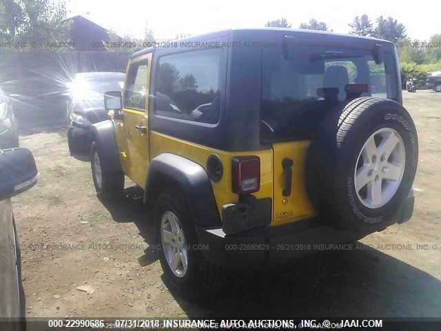 1C4AJWAG7FL644358 - 2015 JEEP WRANGLER YELLOW photo 3