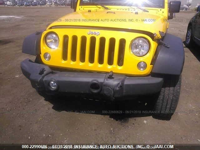 1C4AJWAG7FL644358 - 2015 JEEP WRANGLER YELLOW photo 6