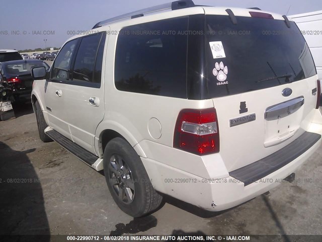 1FMFU19507LA62022 - 2007 FORD EXPEDITION LIMITED WHITE photo 3