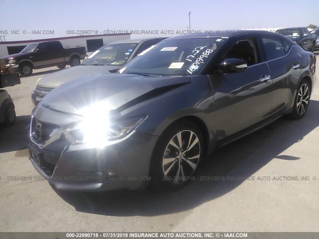 1N4AA6APXJC361712 - 2018 NISSAN MAXIMA 3.5S/SV/SL/SR/PLAT GRAY photo 2