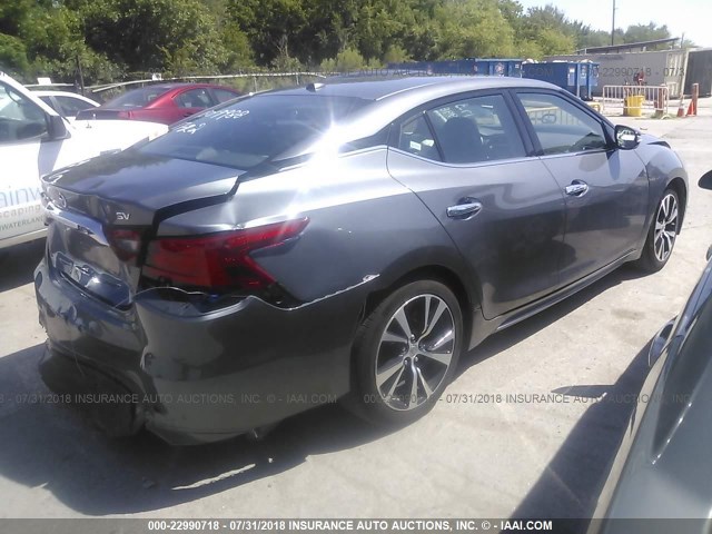 1N4AA6APXJC361712 - 2018 NISSAN MAXIMA 3.5S/SV/SL/SR/PLAT GRAY photo 4