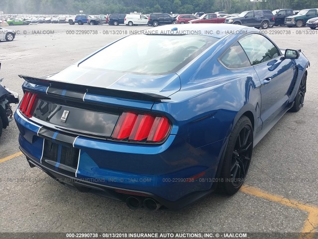 1FA6P8JZ6H5524422 - 2017 FORD MUSTANG SHELBY GT350 BLUE photo 4