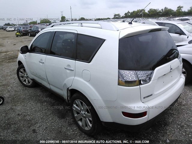 JA4MS41X48Z002897 - 2008 MITSUBISHI OUTLANDER XLS WHITE photo 3