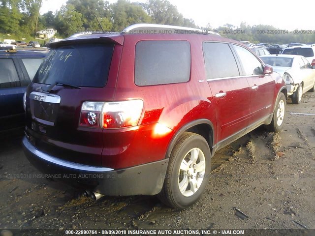 1GKER33758J233632 - 2008 GMC ACADIA SLT-2 MAROON photo 4