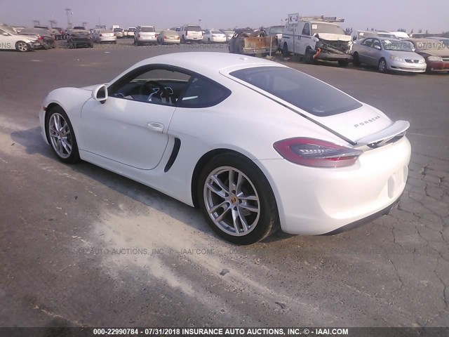 WP0AA2A86EK173924 - 2014 PORSCHE CAYMAN WHITE photo 3