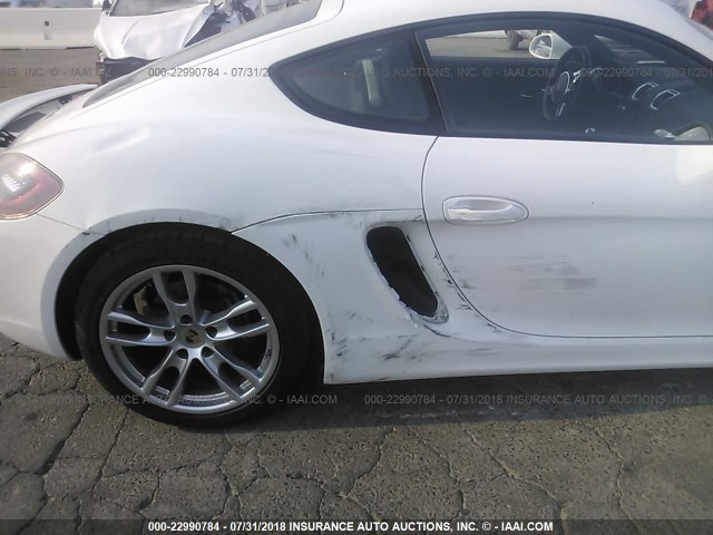 WP0AA2A86EK173924 - 2014 PORSCHE CAYMAN WHITE photo 6