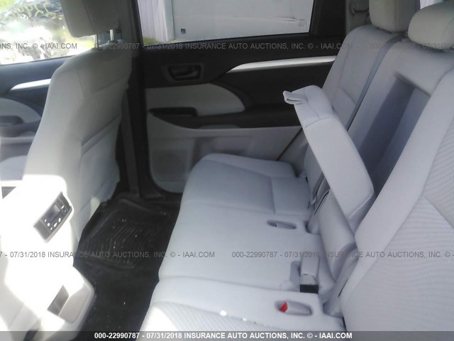 5TDBZRFH1HS472605 - 2017 TOYOTA HIGHLANDER LE/LE PLUS SILVER photo 8