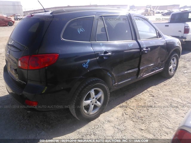 5NMSG13D08H166488 - 2008 HYUNDAI SANTA FE GLS BLUE photo 4