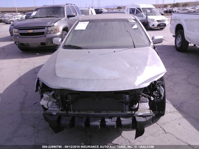 3FAHP0HA8CR233503 - 2012 FORD FUSION SE SILVER photo 6