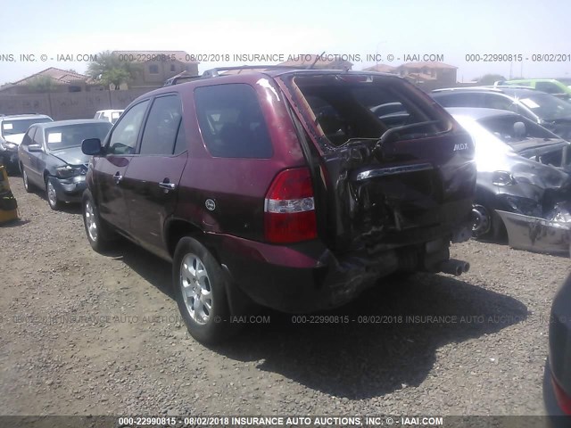 2HNYD18862H513141 - 2002 ACURA MDX TOURING RED photo 3