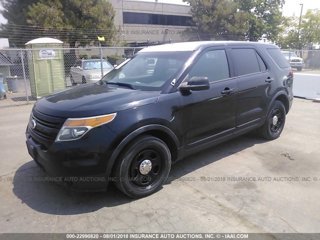 1FM5K8AR2DGC31356 - 2013 FORD EXPLORER POLICE INTERCEPTOR BLACK photo 2