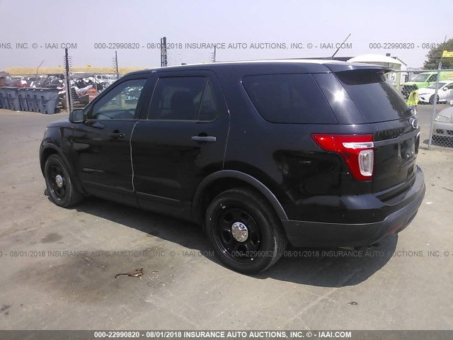 1FM5K8AR2DGC31356 - 2013 FORD EXPLORER POLICE INTERCEPTOR BLACK photo 3