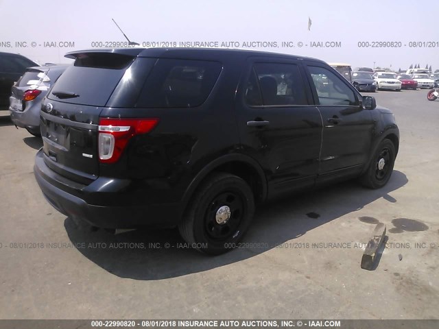 1FM5K8AR2DGC31356 - 2013 FORD EXPLORER POLICE INTERCEPTOR BLACK photo 4
