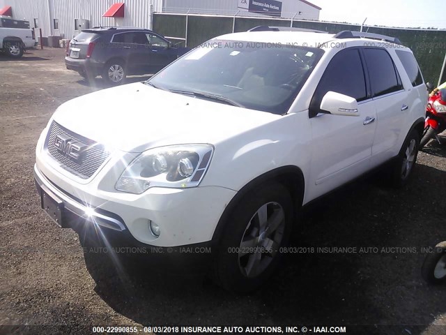 1GKKVRED7BJ391515 - 2011 GMC ACADIA SLT-1 WHITE photo 2