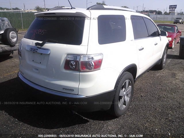 1GKKVRED7BJ391515 - 2011 GMC ACADIA SLT-1 WHITE photo 4