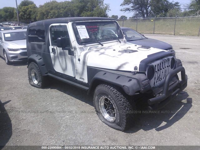 1J4FA44S16P742511 - 2006 JEEP WRANGLER / TJ UNLIMITED WHITE photo 1