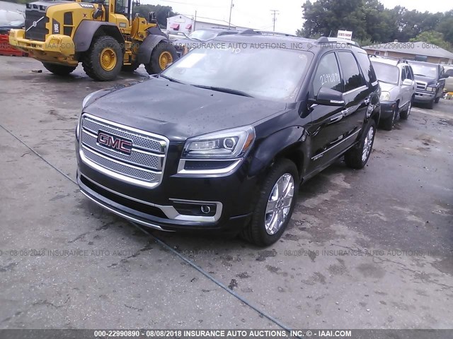 1GKKVTKD1FJ245859 - 2015 GMC ACADIA DENALI BLACK photo 2