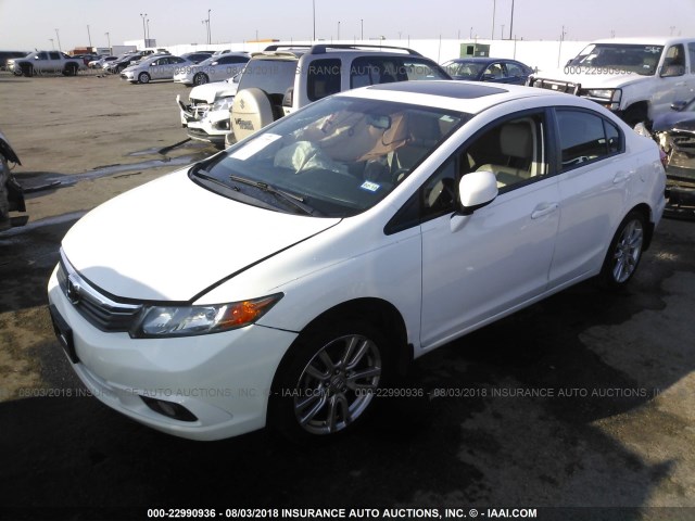 19XFB2F97CE055272 - 2012 HONDA CIVIC EXL 白色 照片 2