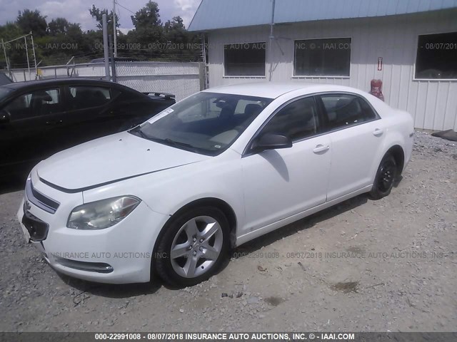 1G1ZG57B394107551 - 2009 CHEVROLET MALIBU LS WHITE photo 2