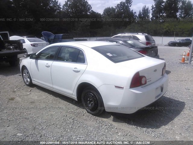 1G1ZG57B394107551 - 2009 CHEVROLET MALIBU LS WHITE photo 3